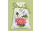 stickpackung kräutertütchen, waterlelie met libelle