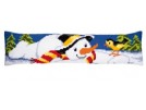 kreuzstichzugluftstopper sneeuwpop met vogel