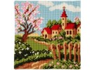 kreuzstichkissen dorpsaanzicht