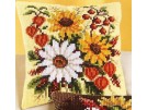 kreuzstichkissen bloemen