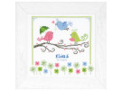 stickpackung geburt elias/olivia (incl. blauw/rose garn)