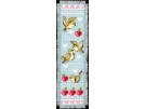 stickpackung lesezeichen, vogels met appels/blauw