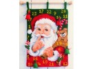 kreuzstichwandbehang kerstman fluistert…