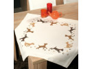 kreuzstichdecke honden, ecru