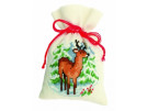 stickpackung kräutertütchen, hert in wintersfeer
