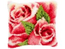 knüpfkissen rose rozen