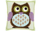 kreuzstichkissen taterende uiltjes, meneer uil