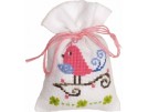 stickpackung kräutertütchen, vogel/rose