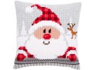 kreuzstichkissen kerstman in wintersfeer