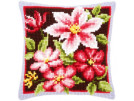 kreuzstichkissen rose amaryllis met bloemen