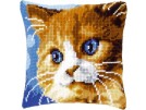 kreuzstichkissen bruine poes