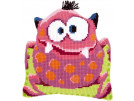kreuzstichkissen monsters, rose monster (incl. kissenrücken)
