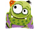 kreuzstichkissen monsters, groen monster (incl. kissenrücken)