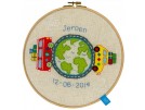 stickpackung lief!, reis rond de wereld (incl. stickring)
