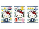stickpackung glückwunschkarte (3 st.) hello kitty