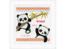 stickpackung panda's, geburt vince