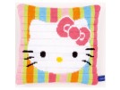 spannstichkissen hello kitty, pastelstripes