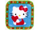 knüpfdecke hello kitty, met hartje