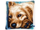 kreuzstichkissen luie hond