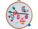 stickpackung lief!, vogels met lampionnen (incl. stickring)