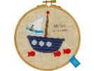 stickpackung lief!, zeilbootje met visjes (incl. stickring)