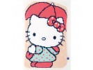 kreuzstichkissen hello kitty, onder de paraplu