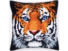 kreuzstichkissen tijger op zwart