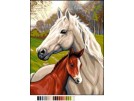 stramin paard met veulen