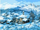 stramin + garnpaket, winterlandschap