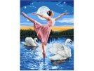 stramin + garnpaket, ballerina op zwanenmeer