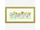 stickpackung bloemen in glazen flesjes/potjes