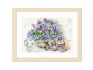 stickpackung coraline, hortensia's op bank met hoed