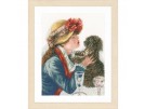stickpackung renoir, meisje met hond