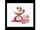 stickpackung puppy's op weegschaal