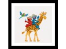 stickpackung sesamstraat, elmo en grover op safari