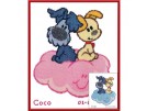 stickpackung woezel&pip, geb. joep/coco (incl. blauw/rose garn)