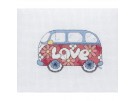 stickpackung hippie style, volkswagen bus