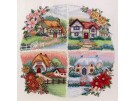 stickpackung engelse landhuizen, vier seizoenen