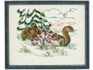 stickpackung haas en eekhoorn in wintersfeer