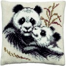 kreuzstichkissen panda met jong