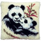 knüpfkissen panda met jong (excl. knüpfhaken)