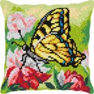 kreuzstichkissen vlinder op bloem