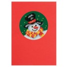 stickpackung weihnachtskarte, sneeuwpop