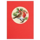 stickpackung weihnachtskarte, roodborstje