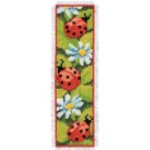 stickpackung lesezeichen, margrieten/lieveheersbeestjes