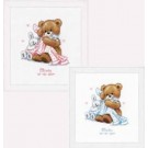 stickpackung geburt mateo/sylvia (incl. blauw/rose garn)