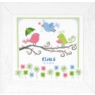 stickpackung geburt elias/olivia (incl. blauw/rose garn)