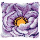 knüpfkissen paarse papaver
