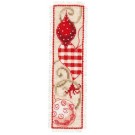 stickpackung lesezeichen, kerstballen in roodtinten