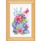 stickpackung koffiepot met bloemen